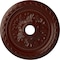 Ekena Millwork Palmetto Ceiling Medallion (Canopies up to 3 5/8"), 23 5/8"OD x 3 5/8"ID x 1 5/8"P, Brushed Mahogany CM23PMBMF - alternate 1